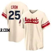 C.J. Cron Men's Los Angeles Angels Cream Replica 2022 City Connect Jersey