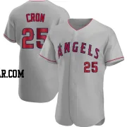 C.J. Cron Men's Los Angeles Angels Gray Authentic Road Jersey