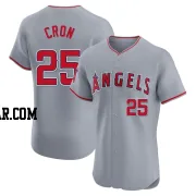 C.J. Cron Men's Los Angeles Angels Gray Elite Road Jersey