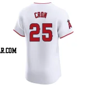 C.J. Cron Men's Los Angeles Angels White Elite Home Jersey