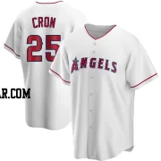 C.J. Cron Youth Los Angeles Angels White Replica Home Jersey