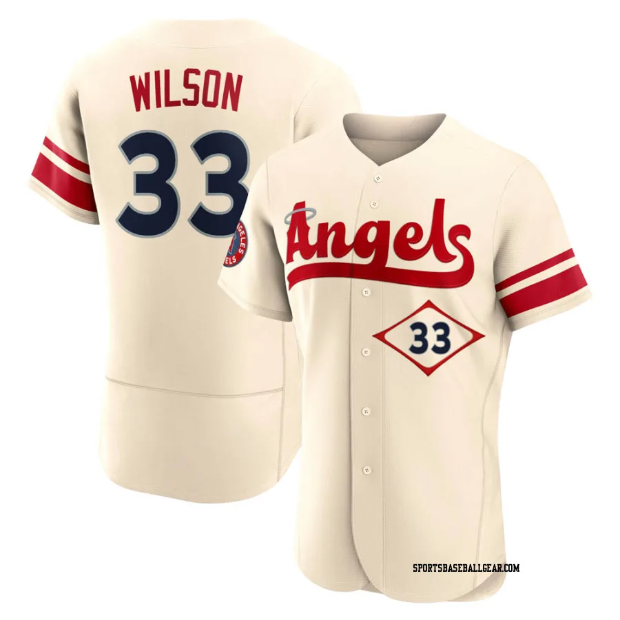 C.J. Wilson Men's Los Angeles Angels Cream Authentic 2022 City Connect Jersey