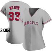 C.J. Wilson Women's Los Angeles Angels Authentic Silver Road Jersey