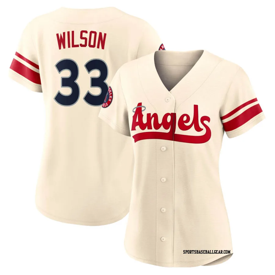 C.J. Wilson Women's Los Angeles Angels Cream Authentic 2022 City Connect Jersey