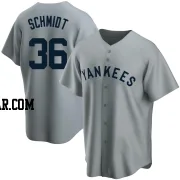 Clarke Schmidt Men's New York Yankees Gray Replica Road Cooperstown Collection Jersey