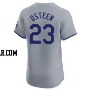 Claude Osteen Men's Los Angeles Dodgers Gray Elite Road Jersey