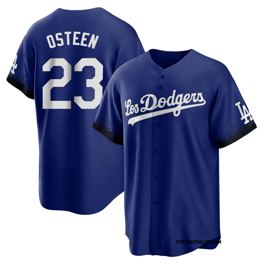 Claude Osteen Men's Los Angeles Dodgers Royal Replica 2021 City Connect Jersey