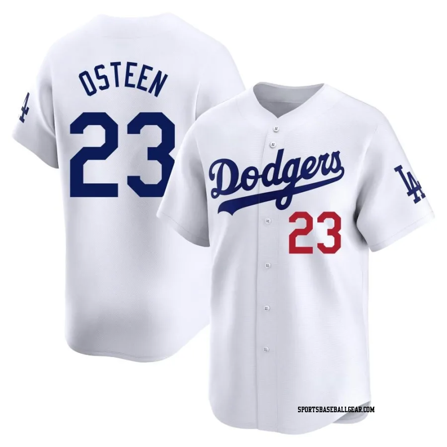 Claude Osteen Men's Los Angeles Dodgers White Limited Home Jersey