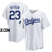 Claude Osteen Men's Los Angeles Dodgers White Replica 2024 World Tour Seoul Series Home Jersey