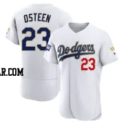 Claude Osteen Men's Los Angeles Dodgers White/Gold Authentic 2021 Gold Program Player Jersey