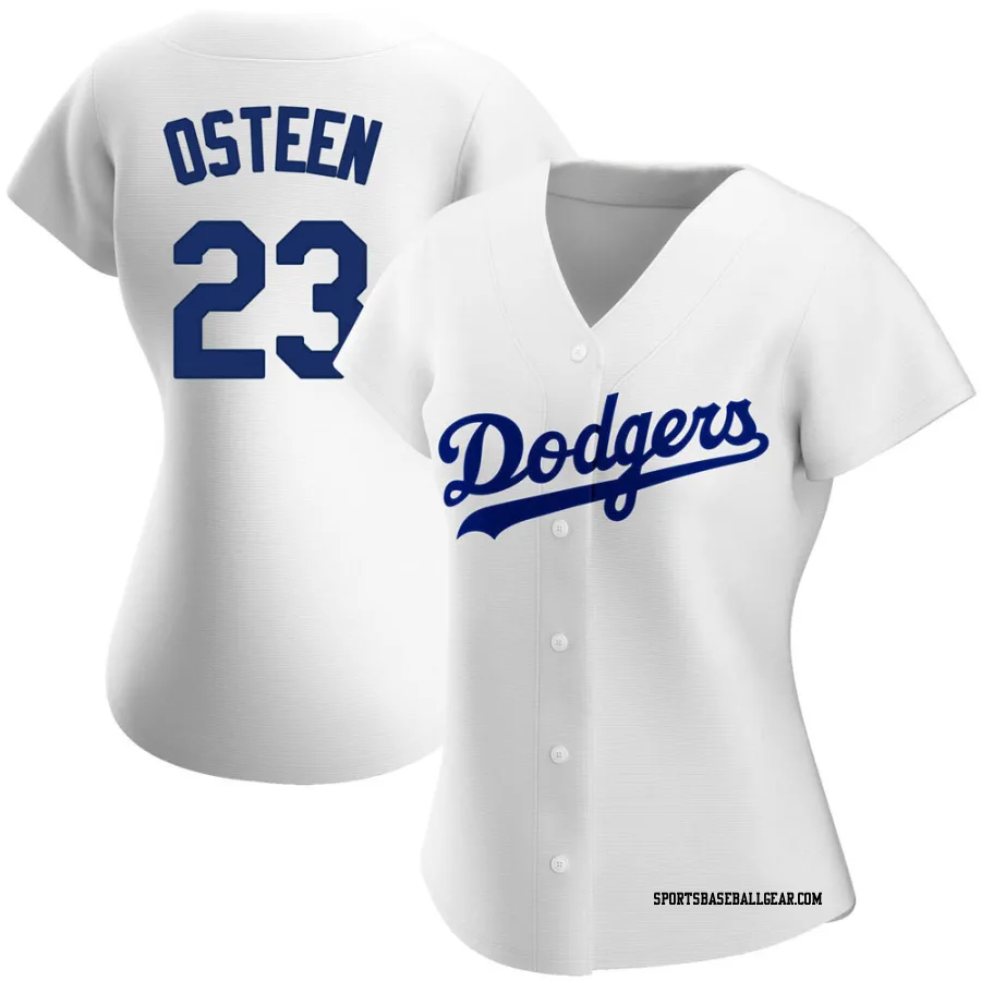 Claude Osteen Women's Los Angeles Dodgers White Replica Home Jersey