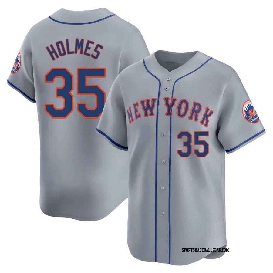 Clay Holmes Men's New York Mets Gray Limited Away Jersey