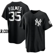 Clay Holmes Men's New York Yankees Black/White Replica Jersey