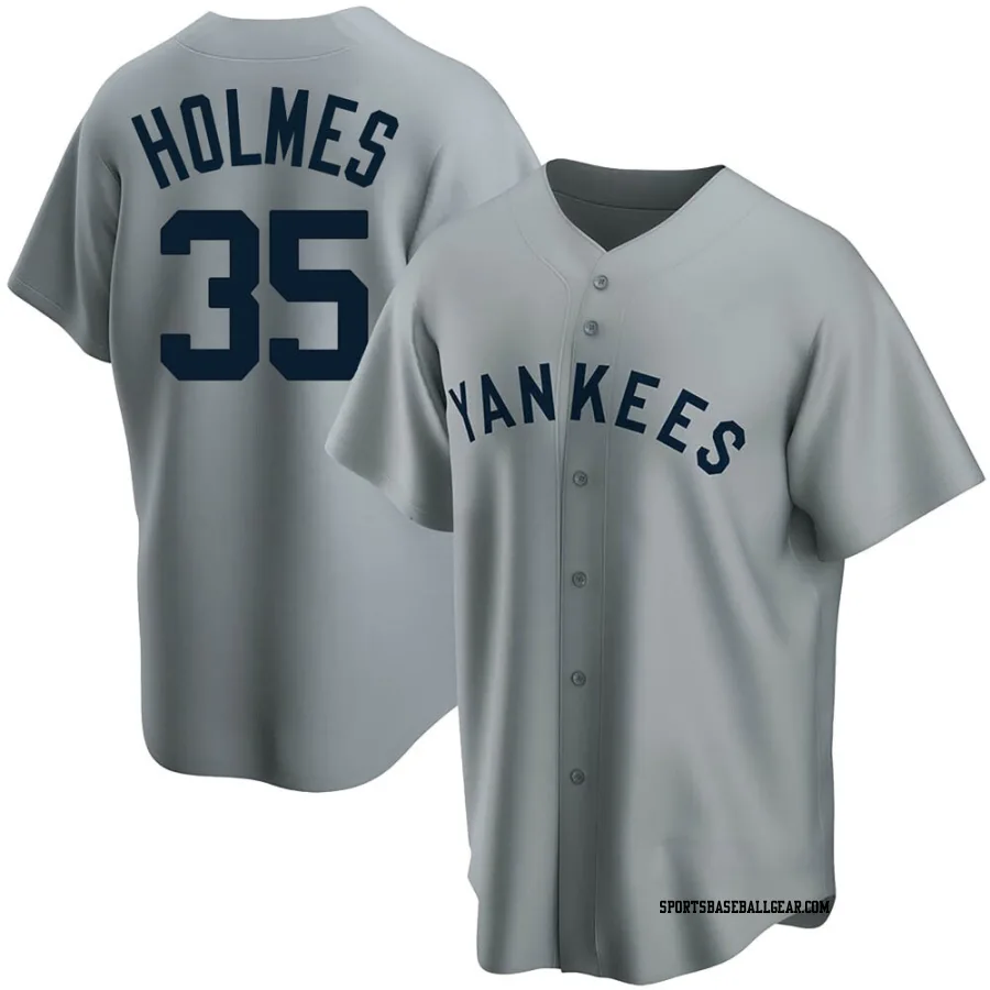 Clay Holmes Men's New York Yankees Gray Replica Road Cooperstown Collection Jersey