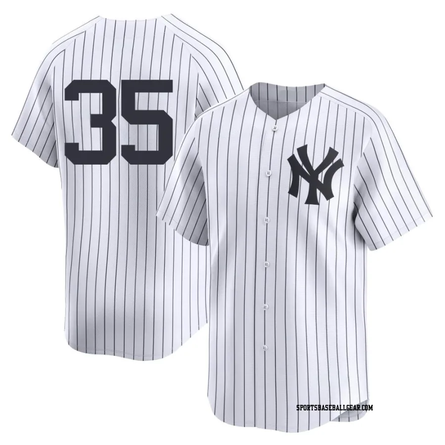 Clay Holmes Men's New York Yankees White Limited Yankee Home 2nd Jersey