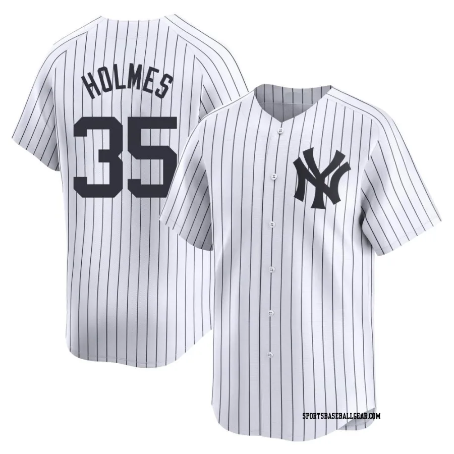 Clay Holmes Men's New York Yankees White Limited Yankee Home Jersey