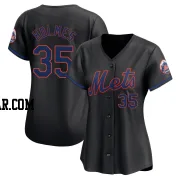 Clay Holmes Women's New York Mets Black Limited Alternate Jersey