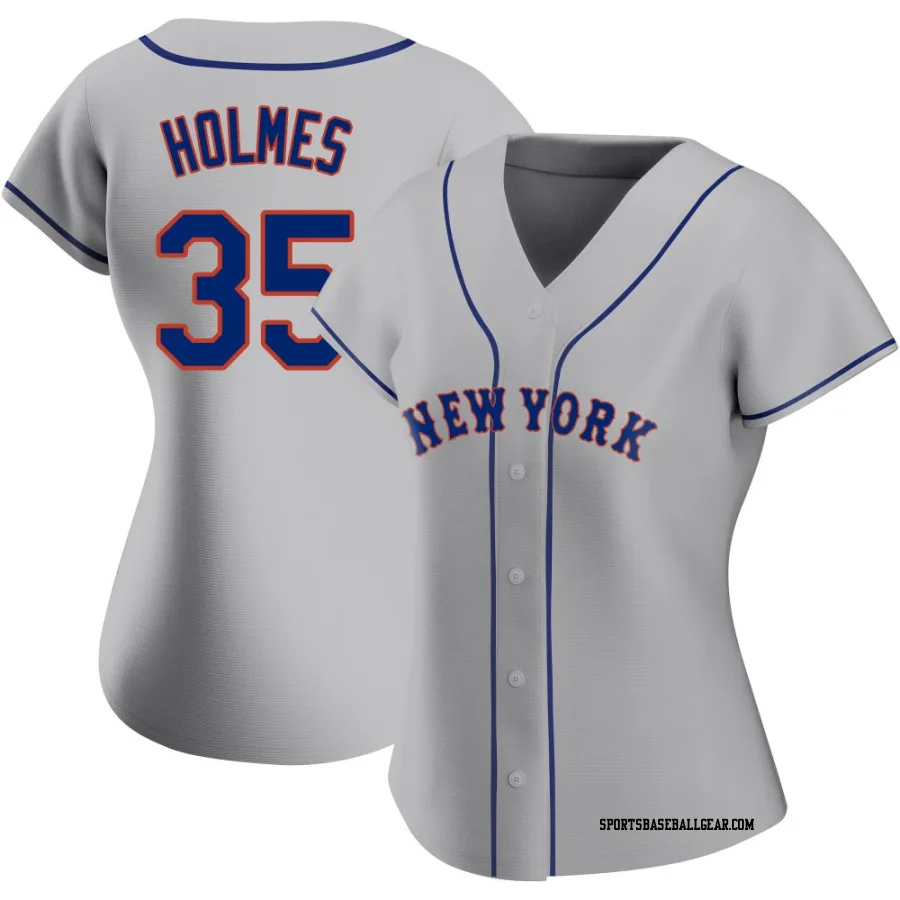 Clay Holmes Women's New York Mets Gray Authentic Road Jersey