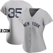 Clay Holmes Women's New York Yankees Gray Authentic 2021 Field of Dreams Jersey