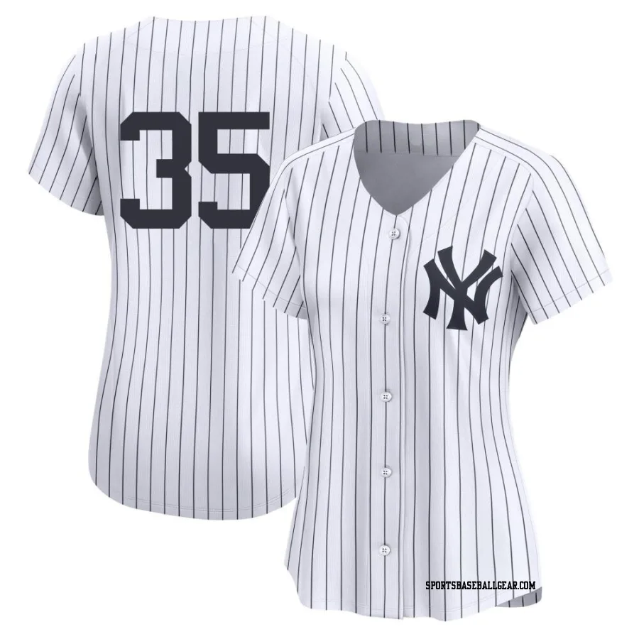 Clay Holmes Women's New York Yankees White Limited Yankee Home 2nd Jersey