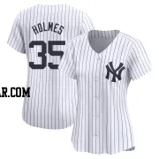 Clay Holmes Women's New York Yankees White Limited Yankee Home Jersey