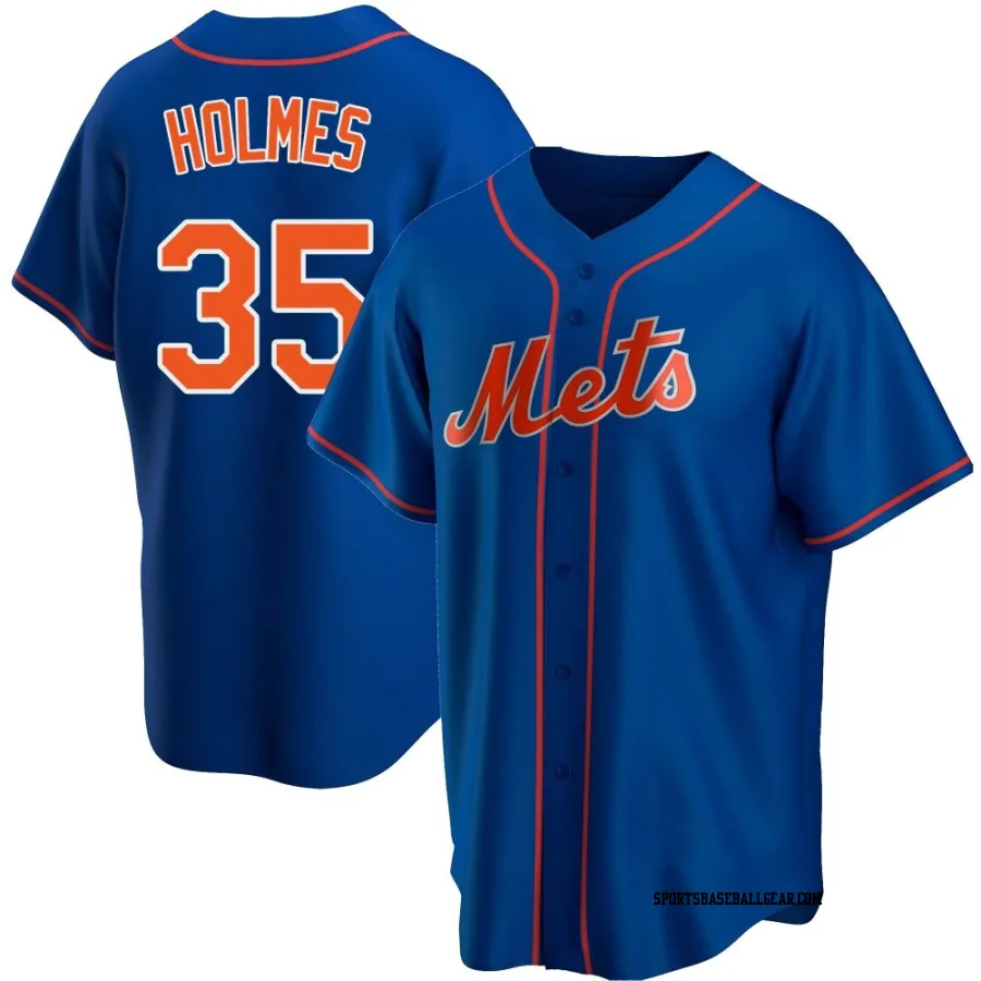 Clay Holmes Youth New York Mets Royal Replica Alternate Jersey