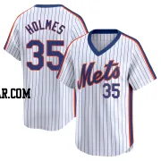 Clay Holmes Youth New York Mets White Limited Cooperstown Collection Jersey