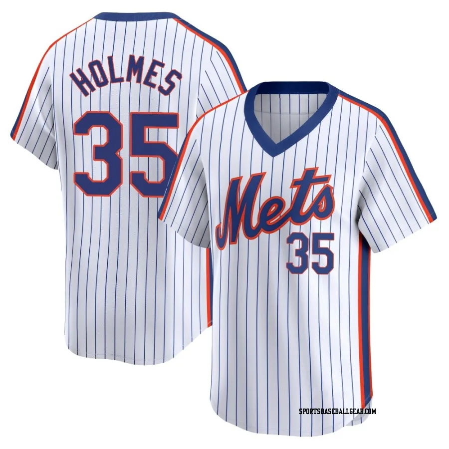 Clay Holmes Youth New York Mets White Limited Cooperstown Collection Jersey