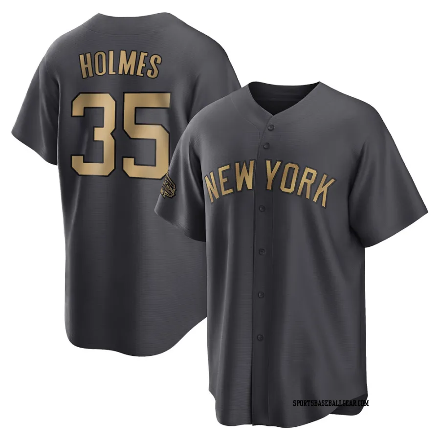 Clay Holmes Youth New York Yankees Charcoal Game Replica 2022 All-Star Jersey