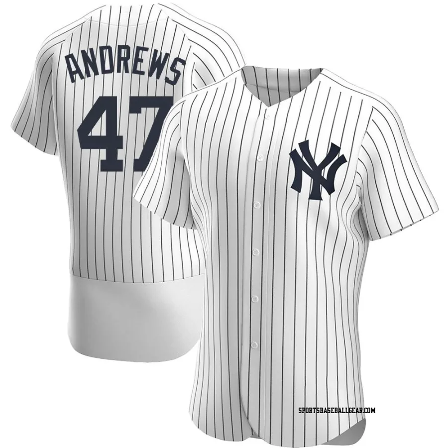 Clayton Andrews Men's New York Yankees White Authentic Home Jersey