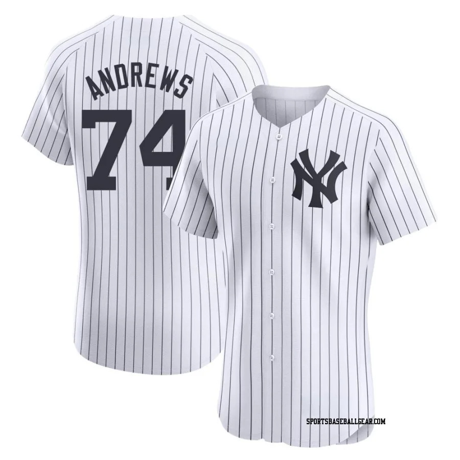 Clayton Andrews Men's New York Yankees White Elite Home Jersey