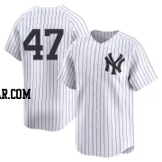 Clayton Andrews Men's New York Yankees White Limited Yankee Home 2nd Jersey