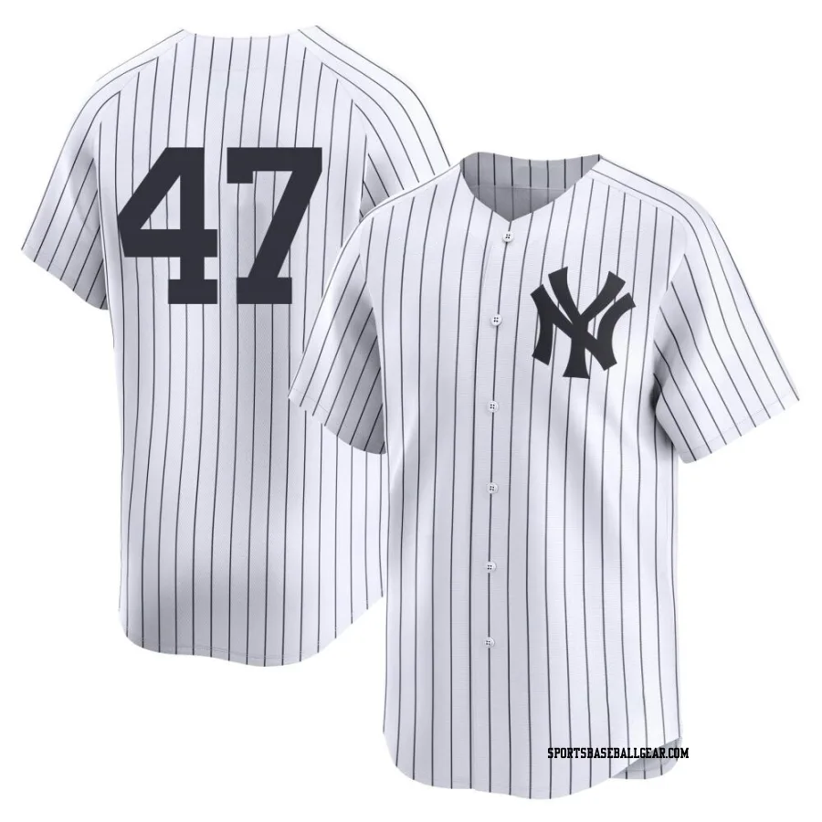 Clayton Andrews Men's New York Yankees White Limited Yankee Home 2nd Jersey