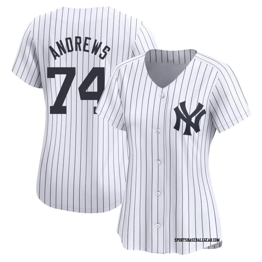 Clayton Andrews Women's New York Yankees White Limited Yankee Home Jersey