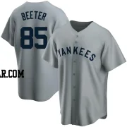 Clayton Beeter Men's New York Yankees Gray Replica Road Cooperstown Collection Jersey