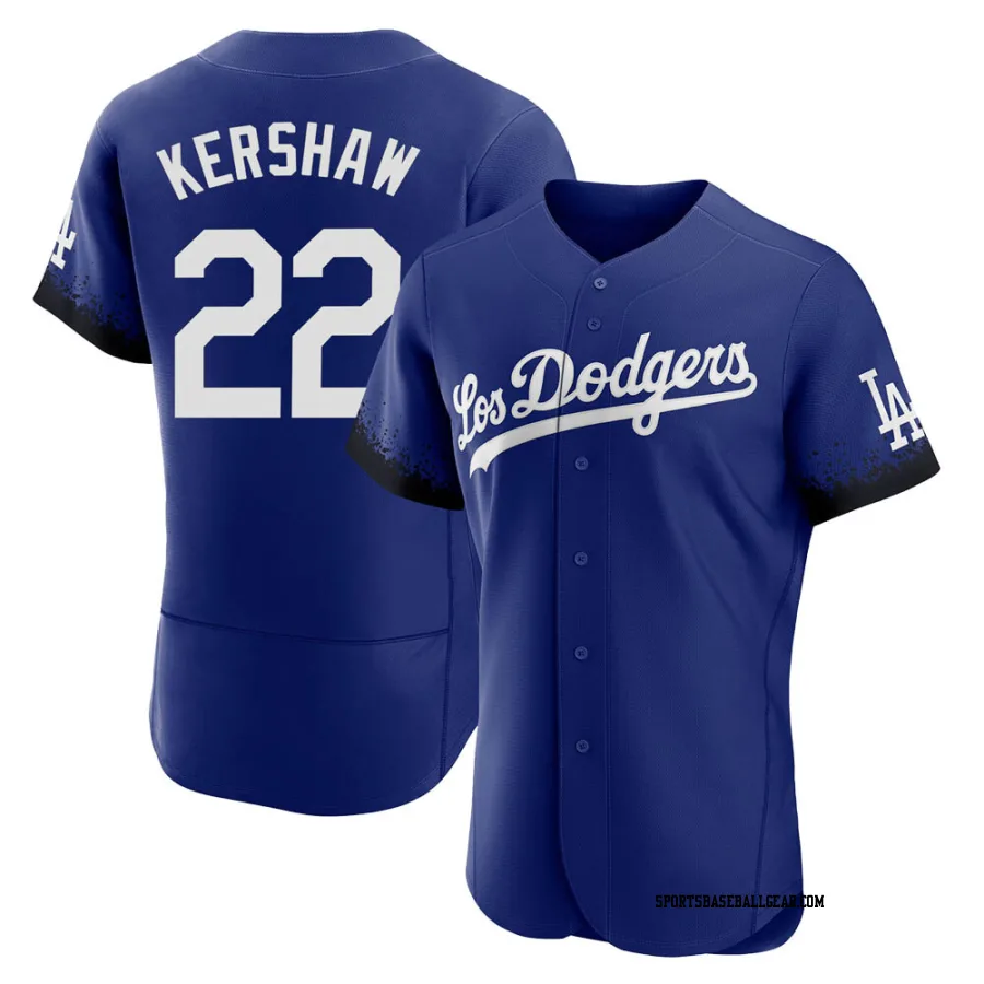 Clayton Kershaw Men's Los Angeles Dodgers Royal Authentic 2021 City Connect Jersey