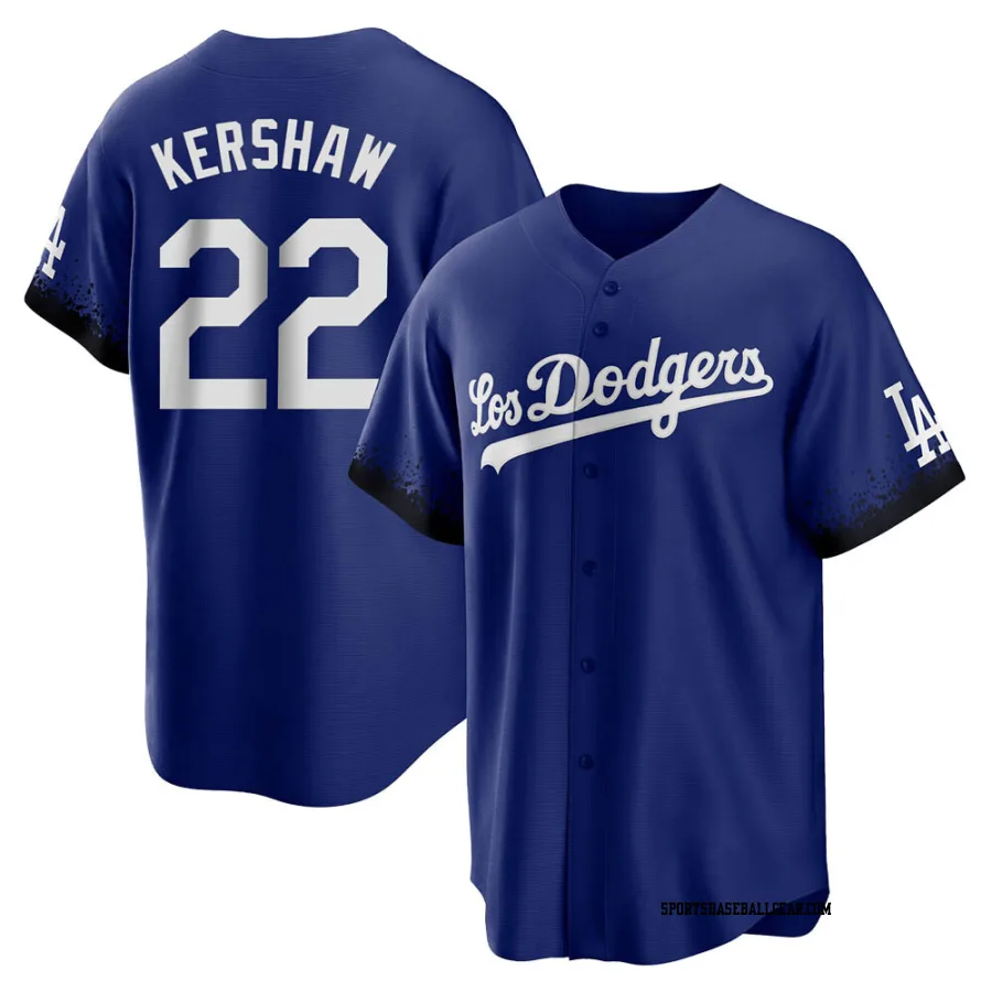 Clayton Kershaw Men's Los Angeles Dodgers Royal Replica 2021 City Connect Jersey