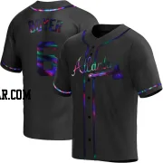 Clete Boyer Men's Atlanta Braves Black Holographic Replica Alternate Jersey