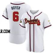 Clete Boyer Men's Atlanta Braves Gold Authentic White 2022 Program Jersey