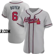 Clete Boyer Men's Atlanta Braves Gray Authentic Road Jersey