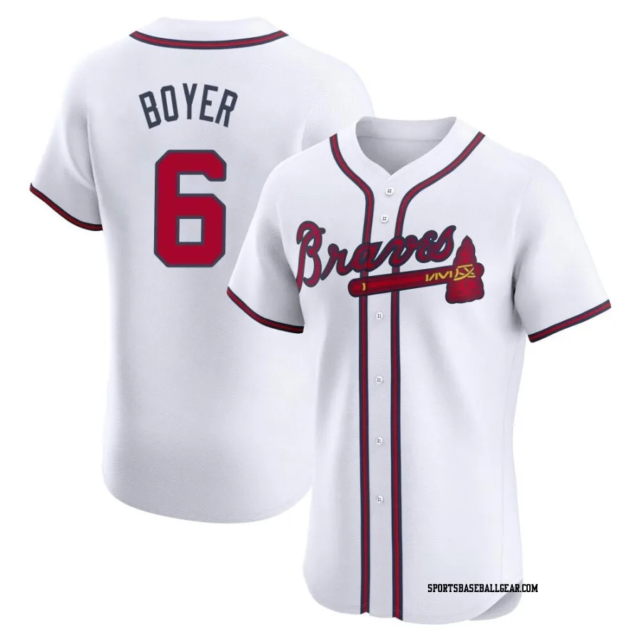 Clete Boyer Men's Atlanta Braves White Elite Home Jersey