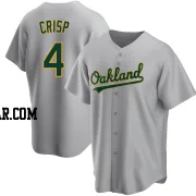 Coco Crisp Men's Oakland Athletics Gray Replica Road Jersey