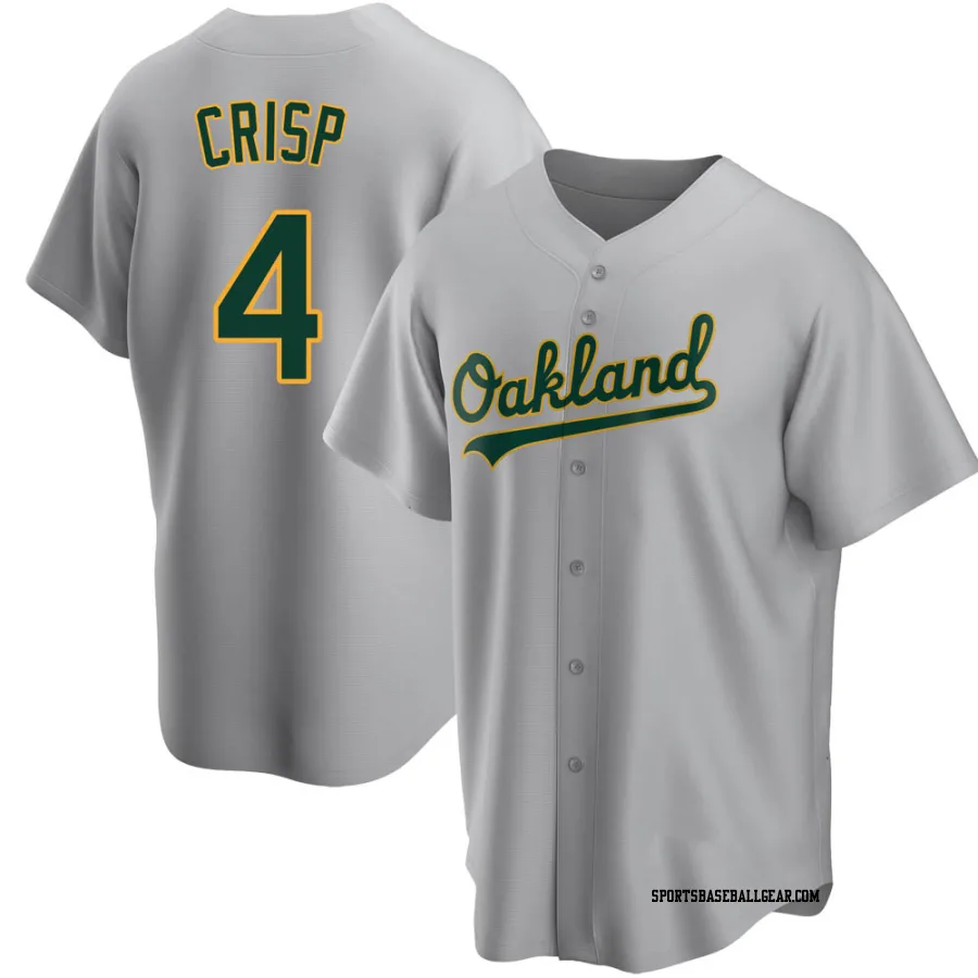 Coco Crisp Men's Oakland Athletics Gray Replica Road Jersey