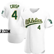 Coco Crisp Men's Oakland Athletics White Authentic Home Jersey