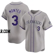 Coco Montes Men's Colorado Rockies Gray Limited Road Jersey