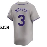 Coco Montes Men's Colorado Rockies Gray Limited Road Jersey