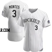 Coco Montes Men's Colorado Rockies White Authentic Home Jersey