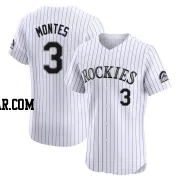 Coco Montes Men's Colorado Rockies White Elite Home Jersey