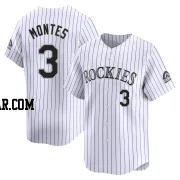 Coco Montes Men's Colorado Rockies White Limited Home Jersey