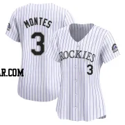 Coco Montes Women's Colorado Rockies White Limited Home Jersey